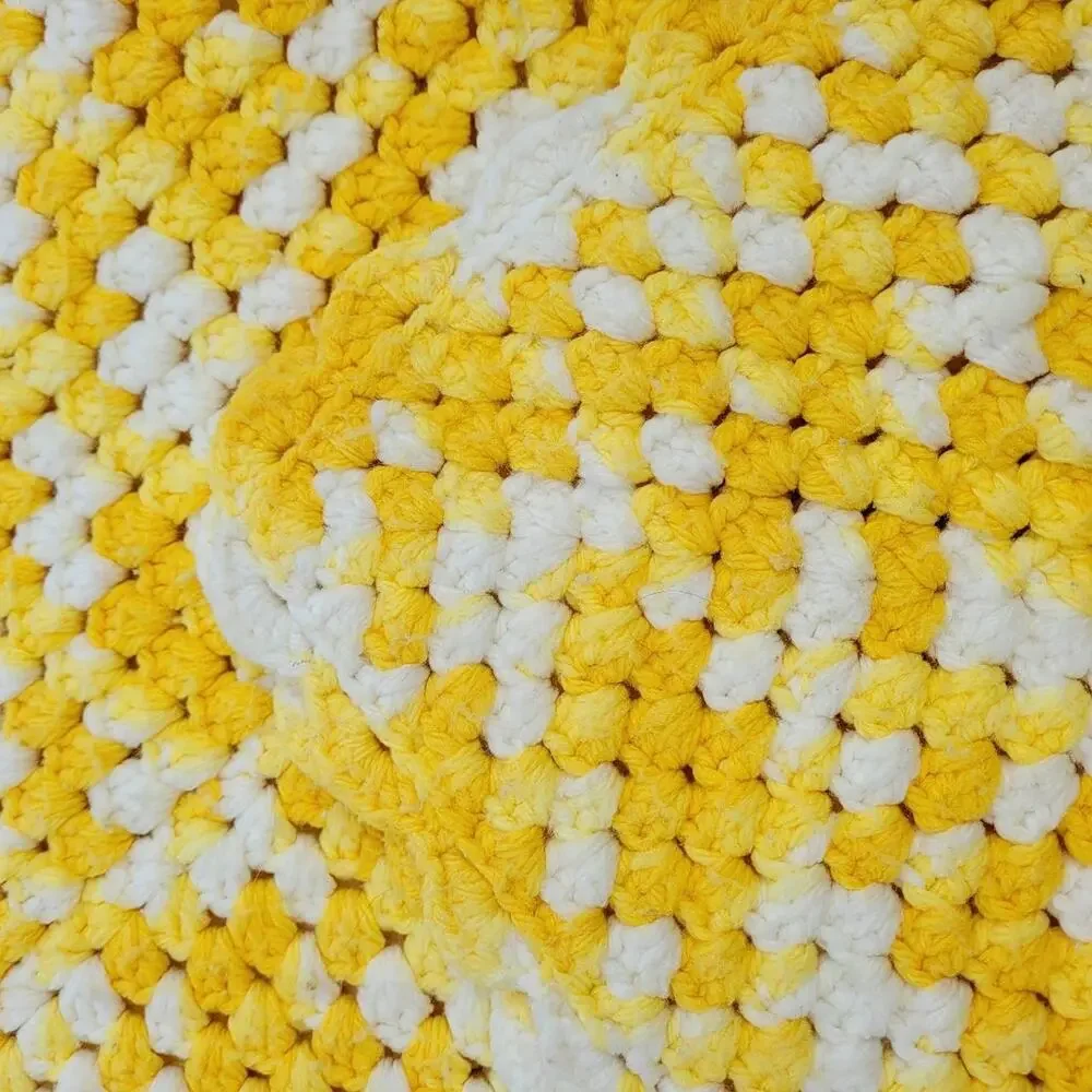 Handmade yellow white